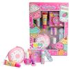 MARTINELIA - Set di Trucco con Custodia Ciambella Zippé - Gloss Fragola, Smalto ad Acqua, Balsamo Ciliegia, Palette Fard, Elastici & Lime, Confezione Regalo Ragazza
