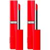 L'Oreal Paris L'Oréal Paris Rossetto Liquido Infaillible Laque Resistence 415 Red Bisou Effetto Laccato e Brillante Tenuta 16h No Transfer con Squalano - 2 Rossetti