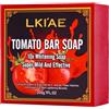AILKE BOOST LUSTER LKIAE - Saponetta sbiancante naturale al pomodoro, pulisce in profondità la pelle e i residui di trucco, controllo dell'olio, schiarente, rimuove le macchie scure con vitamina A/B/C, per viso, corpo,