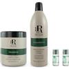 RR Set Shampoo PROFESSIONALE capelli e Maschera Capelli Ristrutturante con Macadamia e Collagene nutre e ammorbidisce, per capelli danneggiati e indisciplinati, + 2 fiale ristrutturanti OMAGGIO
