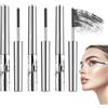 BASTOUR Mascara Washable Metal Curling 3D Mascara impermeabile, impermeabile e di lunga durata, slancio senza grumi per aggiungere lunghezza e volume fibra eyelash (nero) (3 pezzi)