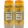 FEI FAN Shampoo OLIO SPLENDENTE My Ritual, Illuminante, Per Capelli Spenti. Dall'Elegante Profumo Dalle Note Calde e Sensuali 300ml (2 Flaconi)
