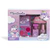 MARTINELIA - Cofanetto di bellezza unicorno per bambini - Set di trucco per ragazza: 1 smalto per unghie + 1 Eau de Toilette Fragola 20 ml + 1 lime + 6 ombretti - Regalo per ragazza da 3 anni