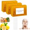 Bpoeee Turmeric Soap Bar, Honey Glow Lemon Turmeric Kojic Acid Soap Bar, Turmeric and Kojic Soap Bar, Turmeric Soap for Face and Body, Skin Care Soap for All Skin Types (3,Zenzero)