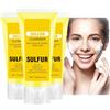 Qixfyze Sulfur Clean Gel, Sulphur Wash per Viso e Corpo, Detergente Face Esfoliante Assorbe Il Sebo In Eccesso, Detergente Viso Quotidiano Delicato per Pori Profondi(3 box)