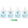Beni Culinari 4 saponi neutri Infasil, sapone liquido, sapone per le mani per la pulizia quotidiana, formula con glicerina naturale, adatto per pelli sensibili da 300 ml + portachiavi Beni Culinari 0