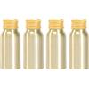 YANCAER 4 Pezzi 30ml Flaconi in Alluminio Dorato con Tappo a Vite - Contenitori Ricaricabili per Cosmetici, Oli Essenziali, liquides, huiles, cosmétiques, voyages et préparations DIY