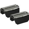 vhbw 2x Lamina a doppio taglio sostituisce Braun 51S, 51B per rasoio elettrico + telaio, colore nero