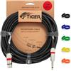 TIGER Mic6-10 - Cavo Con Connettore Femmina Xlr Su Jack In Bronzo, 10 metri