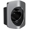 Tera Supporto EV per Connettore Tipo 2, Staffa da Parete & Porta-Cavo per Cavi di Ricarica fino a 7 m, Materiale Robusto e Resistente alle Intemperie, Accessorio Organizer Argento
