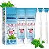 Nihexo Tongue Cleaning Gel with Tongue Scraper Brush, 50g Tongue Cleaning Brush Kit, Scraper, Scrubber, Oral Deodorant, Mint Scent Remove Bad Breath And Freshen Breath (2Pcs)