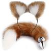 NiKi Set di plug anale con coda e orecchie di volpe, costume da donna per adulti, accessorio cosplay jtgf-5