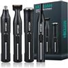 Generic 4 in 1 Uomini Grooming Kit USB Ricaricabile Naso & Orecchie Trimmer Barba & Sopracciglio Rasoio Uomini Cura Personale Strumenti Grooming Set per gli Uomini