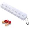 Generic Contenitore per pillole 7 giorni | Scatola organizer per medicinali trasparente | Elegante organizer per medicinali, organizer antipolvere per pillole tascabile, oli di pesce, integratori medicinali
