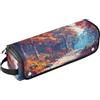 KLL Organizer 2 in 1 per strumenti per capelli, tappetino resistente al calore, custodia portatile per piastre, piastre, ferro arricciacapelli, pittoresca scena safari autunnale