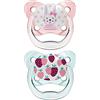 Dr. Brown's Ciuccio Prevent Scudo Farfalla T-1 0-6 mesi Rosa