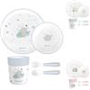 Kikka Boo Kikkaboo Set stoviglie bambini Savanna 5 pezzi con motivi animali ciotola piatto, colorazione:azzurro