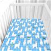 Odot Lenzuolo con angoli Lenzuola Carrozzina Neonato, Alpaca Stampa Bambino Cotone Coprimaterasso, Lenzuola per Culla Babybay (blu,80x160 cm)