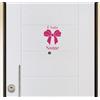 DualColorStampe X1 Adesivo Fiocco Nascita Bimbo con Nome, Fiocco Nascita Bimba con Nome, Fiocco Nascita Azzurro Personalizzabile,Fiocco Nascita Fucsia Personalizzabile Coccarda Adesiva I0150 (Fucsia 41)