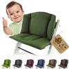 ninna-nanna by Bambiniwelt Sitzkissen Set di rivestimenti di ricambio per cuscino cuscino caricatore compatibile con Stokke Tripp Trapp per seggiolone Mod. 1 (verde scuro melange)