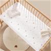 Xisnuient Lenzuolo Lettino Neonato Lenzuola Culla Cododo Fiore Coniglietto Leone Orso Stella Luna Stampa Coprimaterasso Con Elastico Biancheria Da Letto Per Bambini Regali Squisiti (Fiore,80x200cm)