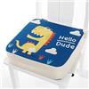 Enhome Cuscino Rialzo da Sedia per Bambini, Enhome Smontabile Regolabile Cuscino Alzasedia Comodo e Facile da Pulire Seggioloni Cuscino Seduta per Sedia da Giardino (dinosauro,40x40x10cm)