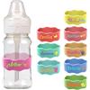 DUOYUN 4 PCS Etichette Personalizzate per Biberon per l'asilo Nido, Etichette Per Bottiglie d'acqua, Bande di Nome in Silicone Personalizzate, per Bambini Tazze Cinghie di Presa - Lavabile - Riutilizzabile