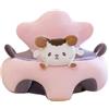 Jeeeun Baby Floor Seat | Infant Chair for Sitting Up | Supportive Baby Seat for Infants 3-12 Months | Soft & Secure Baby Sitting Chair | Portable Baby Seat for Home & Travel (Light Pink)