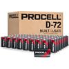 PROCELL Constant D Cell - Batterie alcaline a lunga durata (confezione da 72), durata di 10 anni, confezione risparmio per dispositivi professionali a scarico moderato