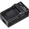 Walimex pro Caricabatterie NP-F - 85 x 40 x 35 mm / 1000 mA - con display LED, cavo di ricarica da 12 V, spegnimento automatico - accessori per fotografi