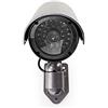 NEDIS Videocamera di sicurezza fittizia - Proiettile - IP44 - Alimentazione a batteria - All'aperto - Incluso supporto a parete - Grigio