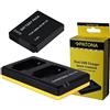 pabuTEL-Bundle 3 in1 Set per la Panasonic Lumix DMCTZ71 tz61 tz58 TZ56 TZ41 TZ40 ZS30 - Premium Batteria per Panasonic BCM13 (Forte 1250 mAh) + doppio caricatore (consente di caricare 2 Batterie ricaricabili