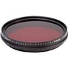 Generico Filtro IR infrarossi regolabile Passa da 530 nm a 750 590 680 720 49-82 mm(46mm)