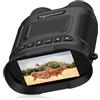 NGBFF Visore Notturno, Occhiali for la visione notturna a infrarossi binoculari digitali caldi Risoluzione video 2.5KD Telescopio con zoom 8X for campo di caccia sostenere una scheda da 32 GB,per birdwatch