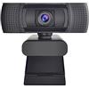 NGBFF Webcam, Webcam 1080P, HDWeb Camera con microfono HD integrato 1920 x 1080p USB N Play Web Cam, video widescreen(G601)