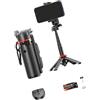 SHOOYIO Treppiede Selfie Stick Manico con 6Sezione Asta Estensibile e Bluetooth Compatibile Telecomando per Uso Vivavoce Maniglia