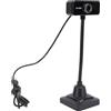 Plyisty Webcam USB HD 1080P con Microfono a Cancellazione di Rumore, Video Full HD, Microfono Omnidirezionale, Regolabile a 360 Gradi, Fotocamera per Computer USB per