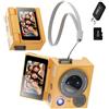Kaeltsyn Il set di fotocamere con obiettivo per pollice include lettore di schede da 32 GB, fotocamere completamente trasparenti per gli appassionati di viaggio Vlog principianti Doppia fotocamera pollice