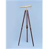 RS INTERNATIONAL Binocolo in ottone da 45,7 cm su supporto in legno Shisham con ingrandimento 15x, elegante decorazione e esperienza visiva