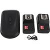 Domary Set di Trigger Flash Wireless a 16 da 433 MHz con 1 Trasmettitore, 2 Ricevitori, 1 Cavo di Sincronizzazione, Slitta Universale, Colore