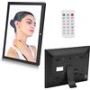 Dpofirs Cornice per Foto Digitali da 15 Pollici, Cornice per Foto Digitali HD Risoluzione 1024x768 Supporto MP3/MP4/Riproduzione Immagini 100 V‑240 V (Spina europea)