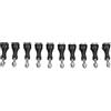 Qiilu Viti a Testa Zigrinata Lunga con Manopola Adattatore per Montaggio su Treppiede da 10 Pezzi/set con Dado per Accessori