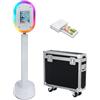 NEWESGOGO Photo Booth compatibile con iPad Tablet 10,2-13 Selfie Station Shell Stand Protable iPad Photo Booth Machine con custodia per feste e matrimoni (bianco, macchina+stampante)