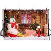 MEHOFOTO 2,1 x 1,5 m Splendid Merry Christmas Party Banner Holiday Inverno Photo Studio Sfondo Uomo di Neve Campane di Natale Sfondi in legno per fotografia