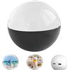 Generic Album fotografico digitale con sfera di cristallo 3D, lettore video a sfera di memoria, con display a LED, sfera di cristallo personalizzabile, regalo per anniversario, compleanno (nero)