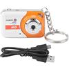 QANYEGN Mini fotocamera portatile per pollice, micro videocamera, mini fotocamera tascabile portachiavi per studenti e bambini (Orange)