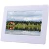 UsmAsk Spacmirrors Cornice Digitale da 7, Display IPS 1024x600 Full HD 16:9 con Lettore Musica/Video, Calendario, Allarme/Timer Accensione/Spegnimento Automatico, Supporto USB e Scheda SD (Bianco 7)