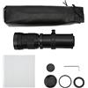 Gonetre Fotocamere digitali e accessori 420‑800mm F8.3‑16 Teleobiettivo zoom manuale per fotocamera con anello adattatore per fotocamere AF 27 * 9 * 9 cm obiettivo e accessori