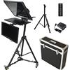Susisang Grande teleprompter portatile da 20 pollici, adatto per DSLR videocamere, vetro ottico separatore, supporto Xp Win7 Win10 sistema per realizzare video da studio e corpo in alluminio dal vivo, con una