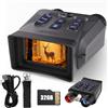 Hittymoon Occhiali per visione notturna, binocolo 4K per adulti ad alta potenza, 3 pollici HD per visione notturna, occhiali a infrarossi per campeggio e attività all'aperto, con scheda TF da 32 GB, zoom